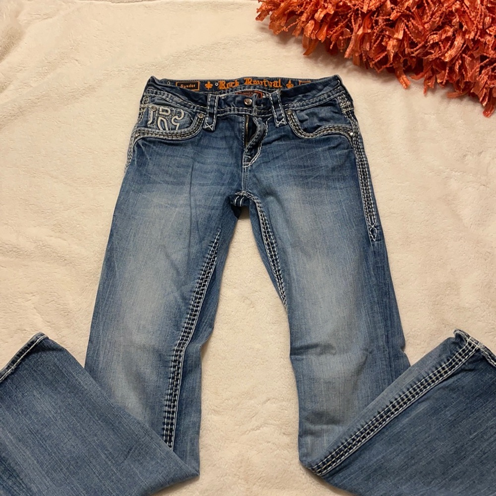 Rock Revival mid rise Bootcut jeans. Size 27